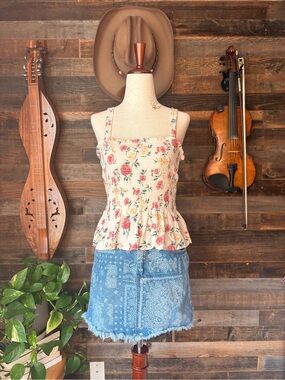 Floral Smocked Tank Top